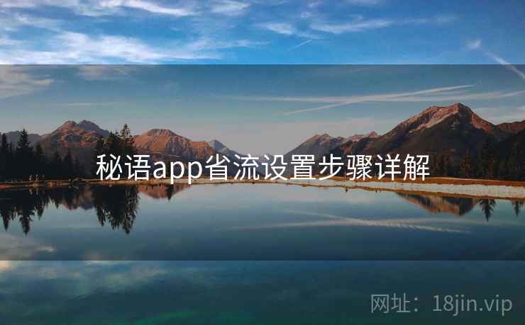 秘语app省流设置步骤详解