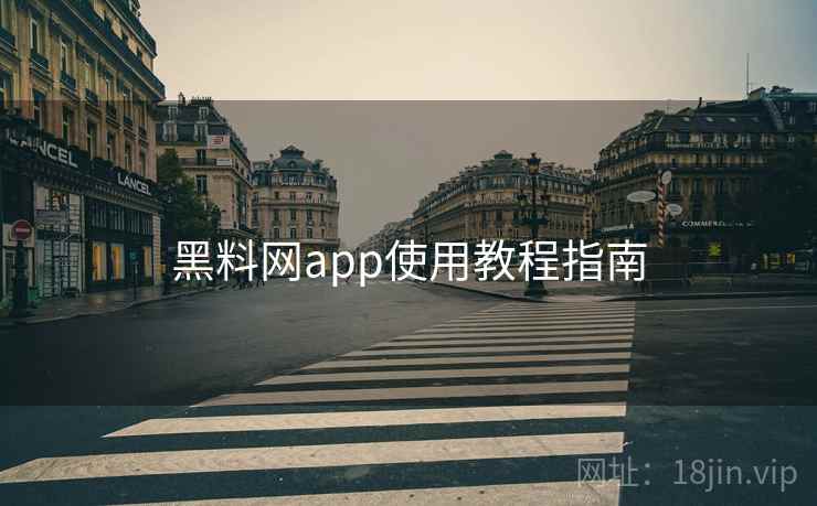 黑料网app使用教程指南