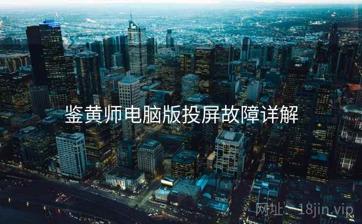 鉴黄师电脑版投屏故障详解