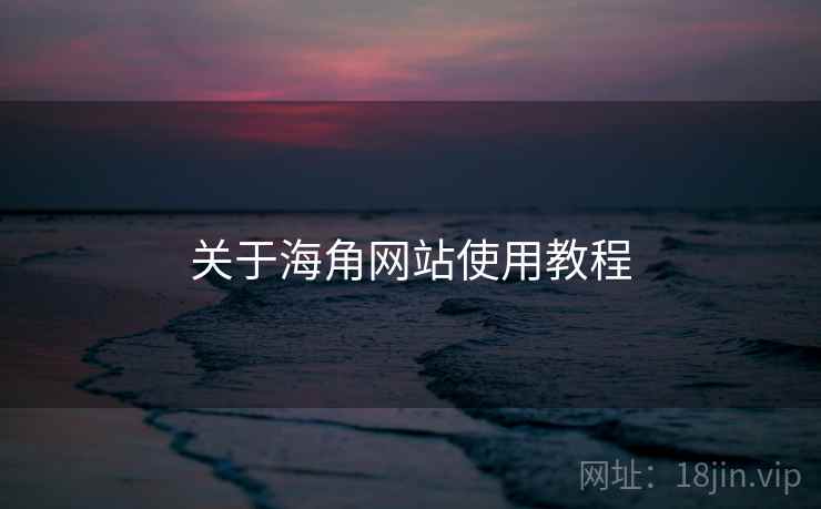 关于海角网站使用教程